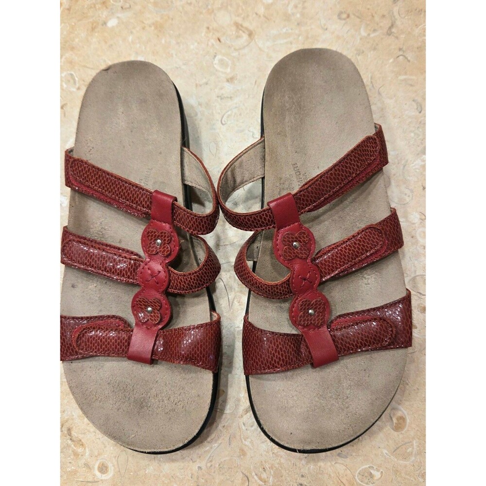 SAS Naples Red Snake Comfort Sandal MADE IN USA 7